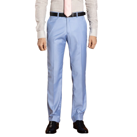 CALÇA SOCIAL POLIVISCOSE SLIM FIT AZUL CLARA