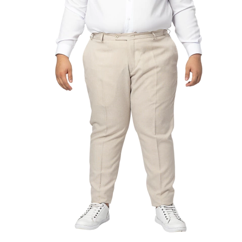 CALÇA PLUS SIZE MELANGE TRADICIONAL BEGE