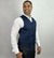 COLETE DE POLIVISCOSE SLIM FIT AZUL CARBONO - comprar online