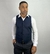 COLETE DE POLIVISCOSE SLIM FIT AZUL NOITE na internet