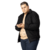 JAQUETA PLUS SIZE CAMURÇA COM PELO PRETA