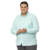CAMISA PLUS SIZE MICROFIBRA COM BOLSO VERDE ÁGUA