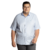 CAMISA PLUS SIZE MISTA MANGA CURTA AZUL CLARA