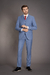 TERNO POLIVISCOSE COM COLETE SLIM FIT AZUL SERENITE - comprar online