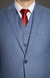 TERNO POLIVISCOSE COM COLETE SLIM FIT AZUL SERENITE - Zarref Moda Masculina