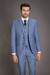 TERNO POLIVISCOSE COM COLETE SLIM FIT AZUL SERENITE