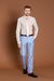 CALÇA SOCIAL POLIVISCOSE SLIM FIT AZUL CLARA - comprar online