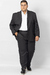 Imagem do TERNO PLUS SIZE MICROFIBRA RISCA DE GIZ PRETO