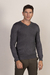 SUÉTER DE LÃ SLIM FIT GOLA V GRAFITE - Zarref Moda Masculina