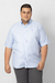 CAMISA PLUS SIZE MISTA MANGA CURTA AZUL CLARA LISTRADA - comprar online