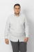 CAMISA PLUS SIZE MICROFIBRA COM BOLSO CINZA CLARA na internet