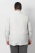CAMISA PLUS SIZE MICROFIBRA COM BOLSO CINZA CLARA - loja online