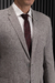 TERNO MELANGE SLIM FIT CINZA CLARO