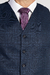 TERNO POLIVISCOSE COM COLETE XADREZ SLIM FIT AZUL MARINHO - loja online