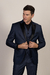 TERNO LAPELA DE CETIM POLIVISCOSE COM COLETE SLIM FIT AZUL JEANS - Zarref Moda Masculina