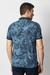 POLO ESTAMPADA SLIM FIT AZUL - loja online