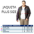 JAQUETA PLUS SIZE DE PU SLIM MARROM