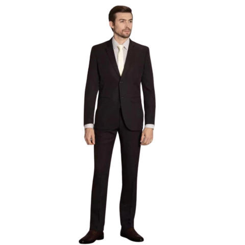 TERNO MELANGE SEMI SLIM PRETO CAFÉ