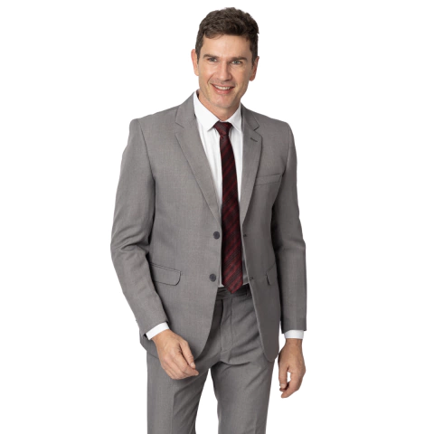 TERNO POLIVISCOSE COM ELASTANO SEMI SLIM CINZA MÉDIO