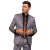 TERNO POLIVISCOSE DIFERENCIADO SLIM FIT CINZA