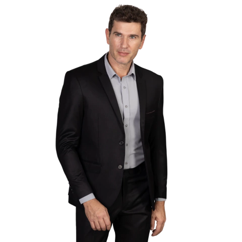 TERNO POLIVISCOSE SLIM FIT PRETO