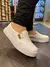 Tênis Slipper Bordado Zíper Branco - comprar online