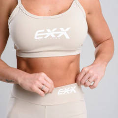 Conjunto Fitness Top + Shorts Bege on internet