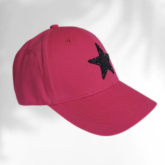 Cap Hot Pink Black Star - comprar en línea