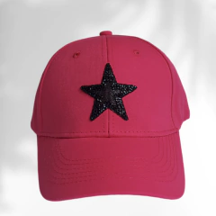 Cap Hot Pink Black Star