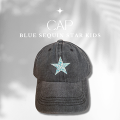 Cap Blue Sequin Star Kids