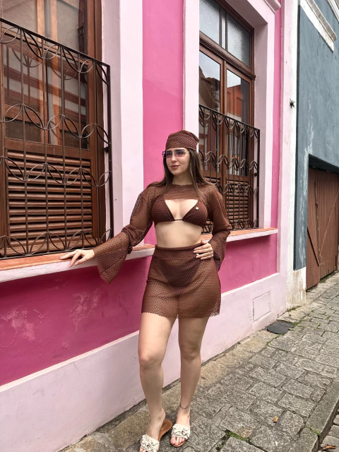 BIQUÍNI RENDADO BROWN - SAINHA - BLUSINHA - comprar online