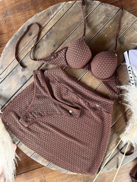 BIQUÍNI RENDADO BROWN - SAINHA - BOJO SUTIÃ - comprar online