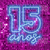 Luminária Neon Led 15 anos Festa Aniversário Debutante 43x50cm - comprar online