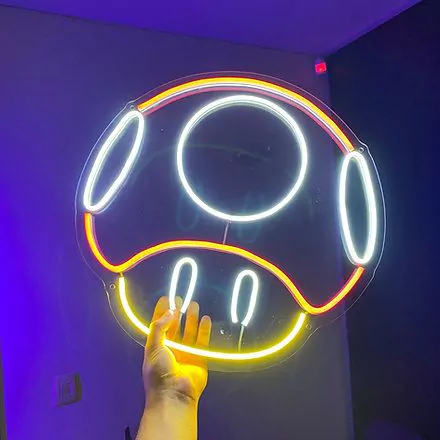 Luminária Neon Led Cogumelo Mushroom 40x40cm