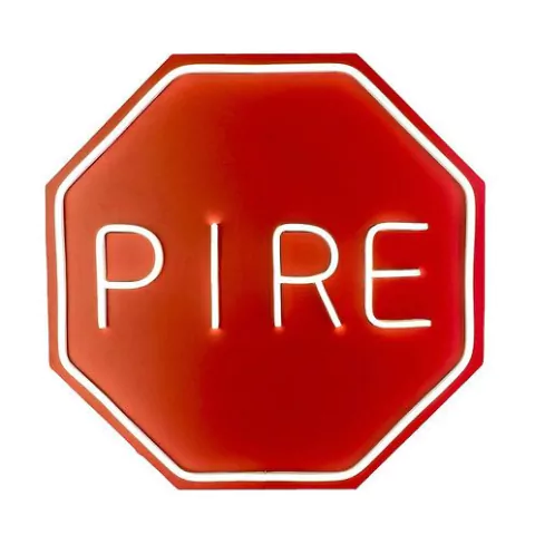 Luminária Neon Led Placa Pire 40x40cm