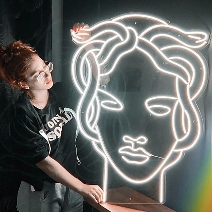 Luminária Neon Led Medusa 70x90cm