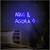 Luminária Neon Led Aqui e agora 50x28cm - Neon Types