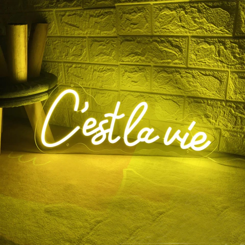 Luminária Neon Led C'est la vie 60x19cm