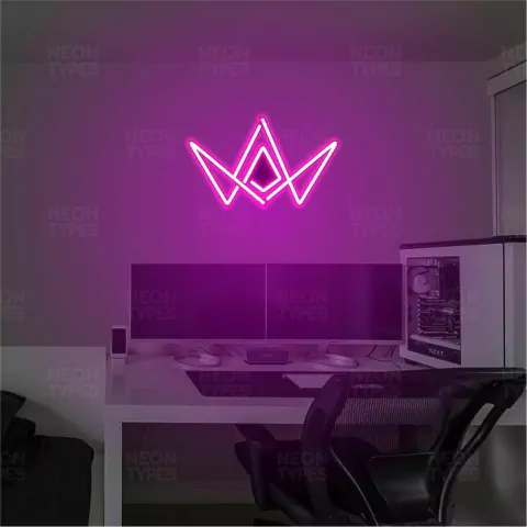 Luminária Neon Led Coroa Princess 50x30cm
