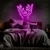 Luminária Neon Led Mãos no rosto com unhas 60x57cm