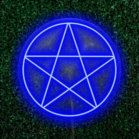 Luminária Neon Led Pentagrama 40x40cm