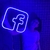 Luminária Neon Led Facebook 34x34cm