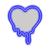 Luminária Neon Led Coração Melted Heart 38x45cm - comprar online