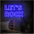 Luminária Neon Led Let's Rock 82x51cm - loja online