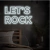 Luminária Neon Led Let's Rock 82x51cm