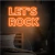 Luminária Neon Led Let's Rock 82x51cm - comprar online