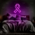 Luminária Neon Led Outubro Rosa 38x40cm