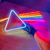 Luminária Neon Led Pink Floyd Dark Side of the Moon 64x21cm