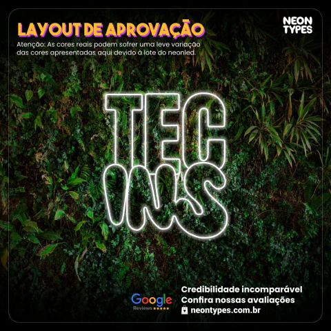 Luminária Neon Led TEC INS 80 x 68cm - Branco Frio