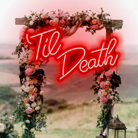 Luminária Neon Led Til Death 60x33cm